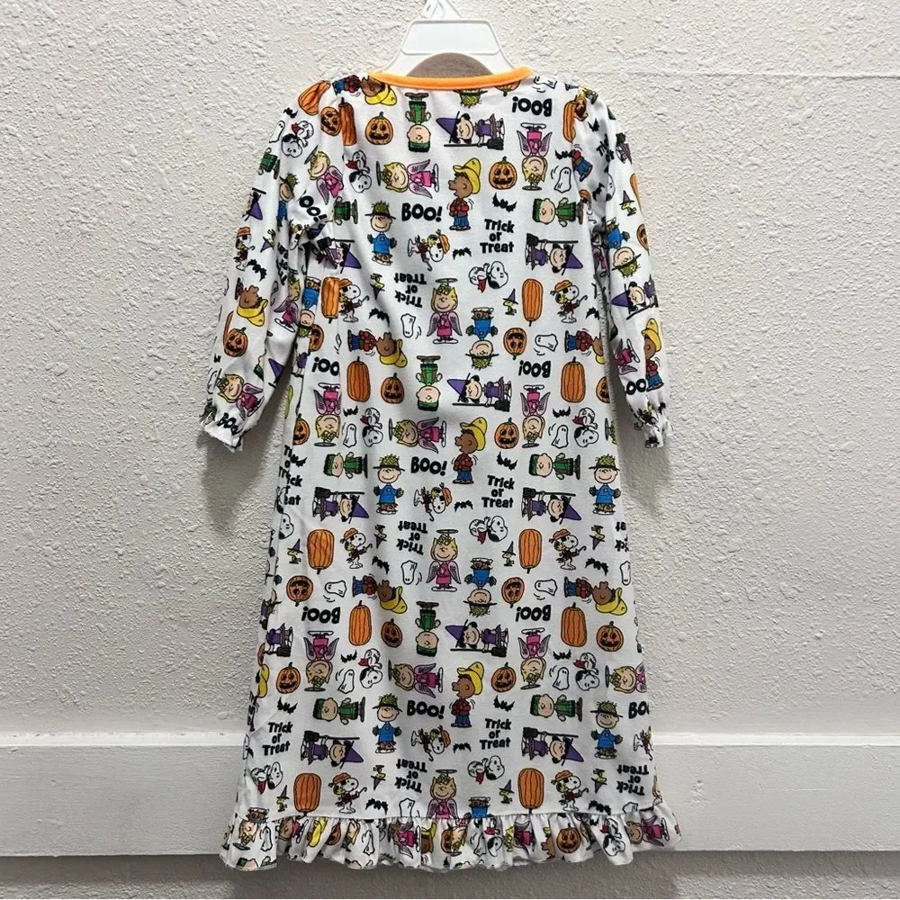 Peanuts Halloween White & Orange Night Gown 2T